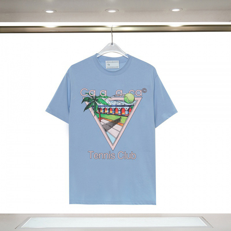 ccasablanca High Quality Luxury Mens Designer T Shirt with Sweat Absorbing Technology Summer Round Neck Short Sleeve Tee in Soft Cotton Fabric s--2x
