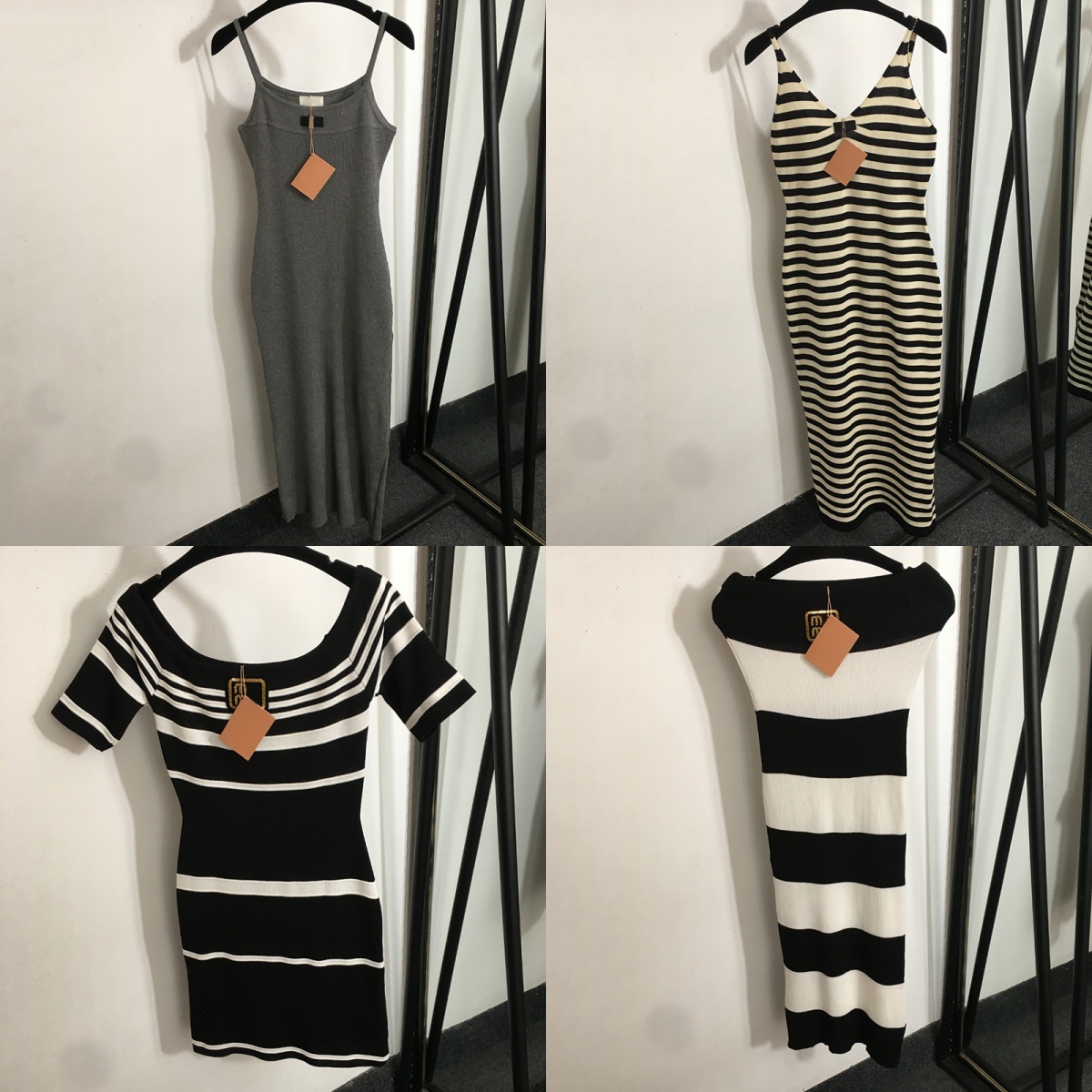 4 styles robe tricotée été à bretelles robes créateur grande taille, combinaison, jupe longue luxe, extérieur soirée vacances