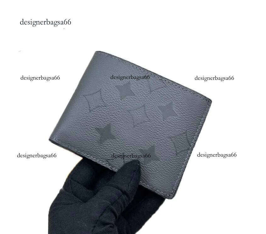 Élégant Designer Mentier Multiple Wallet Luxury Fashion Graphite Purse court avec une lettre classique de fleur de fleur de qualité supérieure Ti