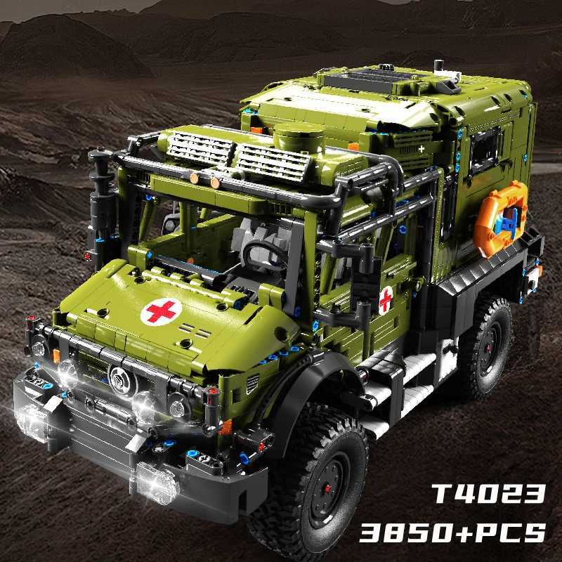 3850PCS Off Road Ambulance Building Blocks Off Road Vehicle Car Model Technology Bricks Kids Educational DIY Toy Birthday Gifts M260309-image-1096809524