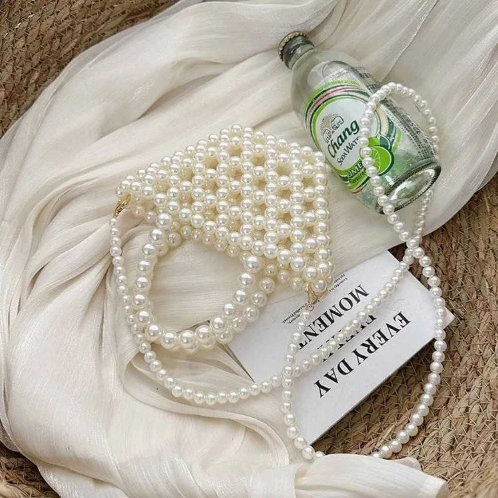 Sac à chaîne en perles brillantes Unique pour femmes, sac à bandoulière populaire et polyvalent, nouvelle collection 2024, livraison directe, W25