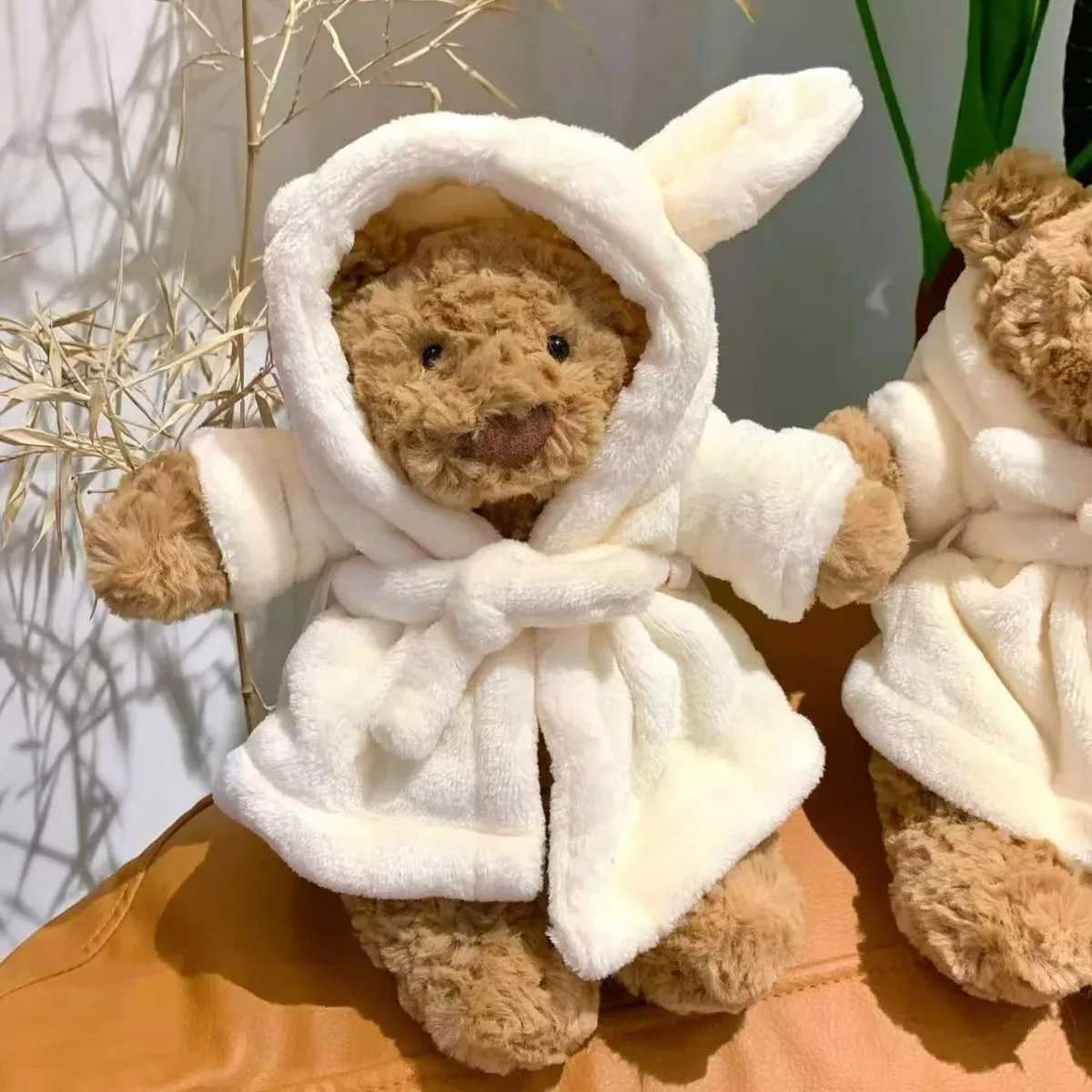 Cute Bathrobe Bear Toy Soft Stuffed Animal Plush Special Gift for Kids Boys and Girls or Decorate the Room M250617 W260306-image-1096677567