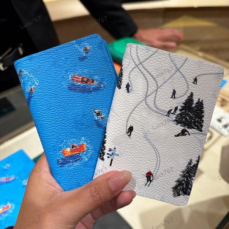 2025 Portefeuille de créateur 10a porte-passeport mince porte-carte portefeuille porte-cartes de poche portefeuille ski portefeuille blanc porte-