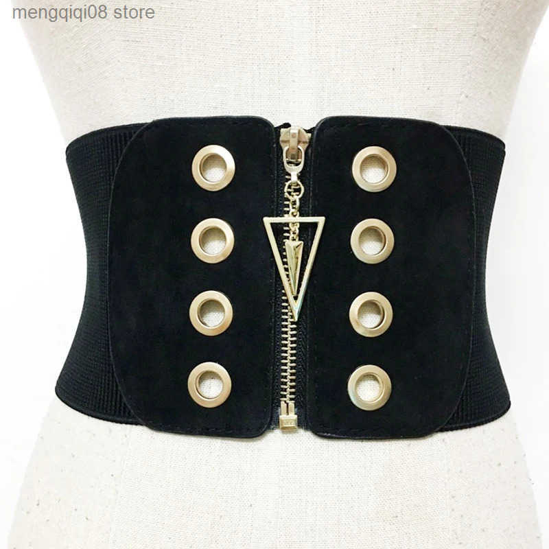 Plus Size Elastic Corset Belt Female Waist Wide Belts For Women High Quality Stretch Cummerbunds Designer Big Dress Waistband L250616