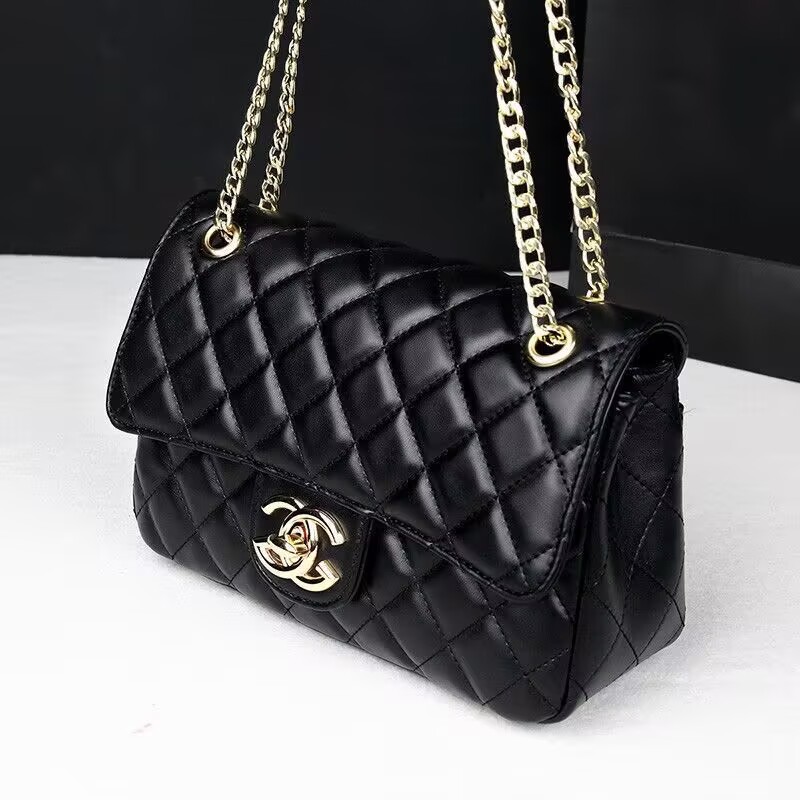 Top Tier Mirror Quality Rectangle Flap Bag CF 25CM Real Leather Caviar Lambskin Luxury Designers Black Purse Quilted Handbag Shoulder Gold Bags Wall