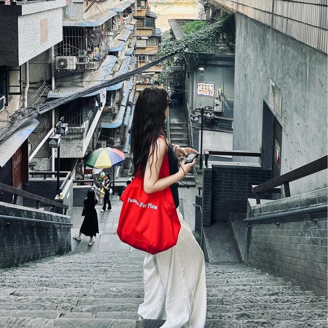 Korean-style Red Canvas Bag Womens 2025 New Large-capacity Single-shoulder Bag Summer Laid-back Style Tote Bag