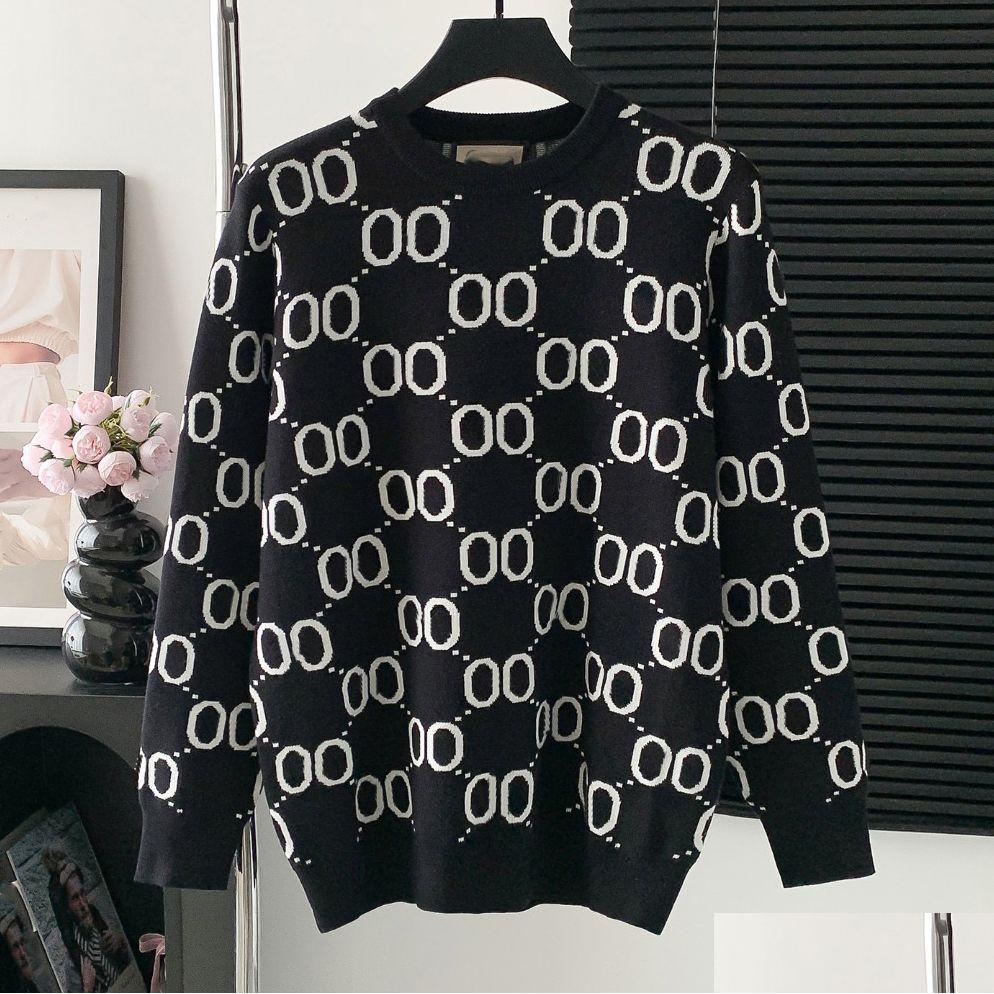 Retro Womens Sweaters Designer Clothing Highquality Mens And Gknitted Warm Tops Luxurious Cotton Jacquard Printed Long Sleeved Pullovers D Ot2Up