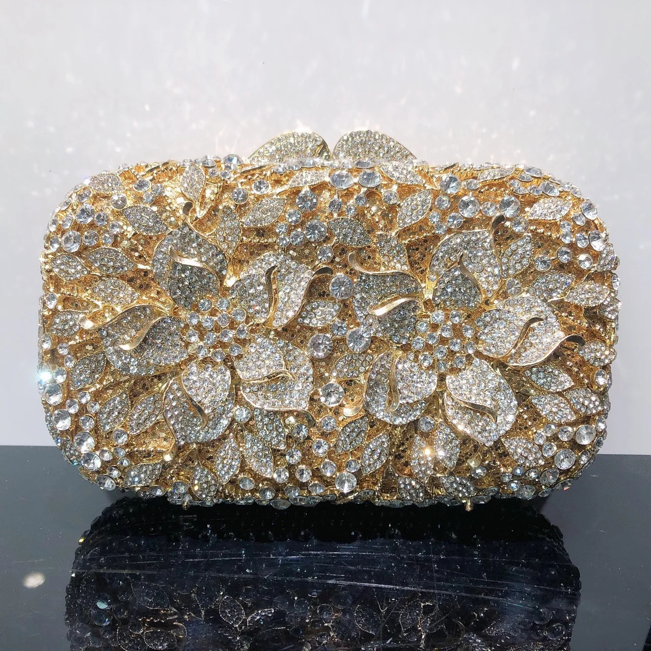 XIYUAN est Female Gold Silver Elegant Rhinestones Handbags Designer Women Day Clutches Party Evening Bags Bridal Crystal Bag 250614
