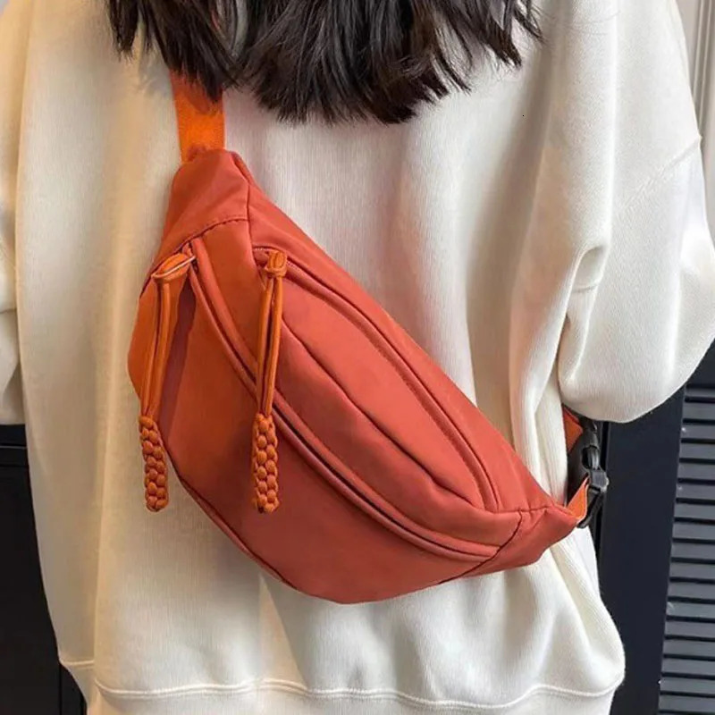 Women Casual Chest Bag Crossbody for Girl Nylon Messenger Bags Fashion Unisex Pack Candy Colored Carry On Daily Pouch 250614