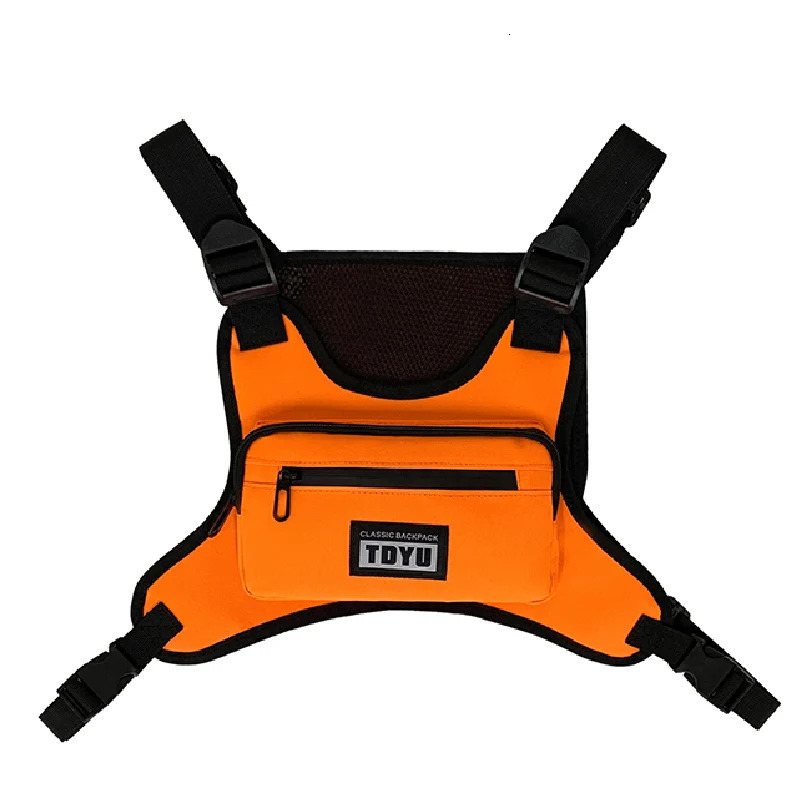 Fashion Mens Oxford Chest Packs High Quality Nylon Unisex Chest Rig Bags Hip Hop Multi-pocket Tactical Vest Backpack 250618