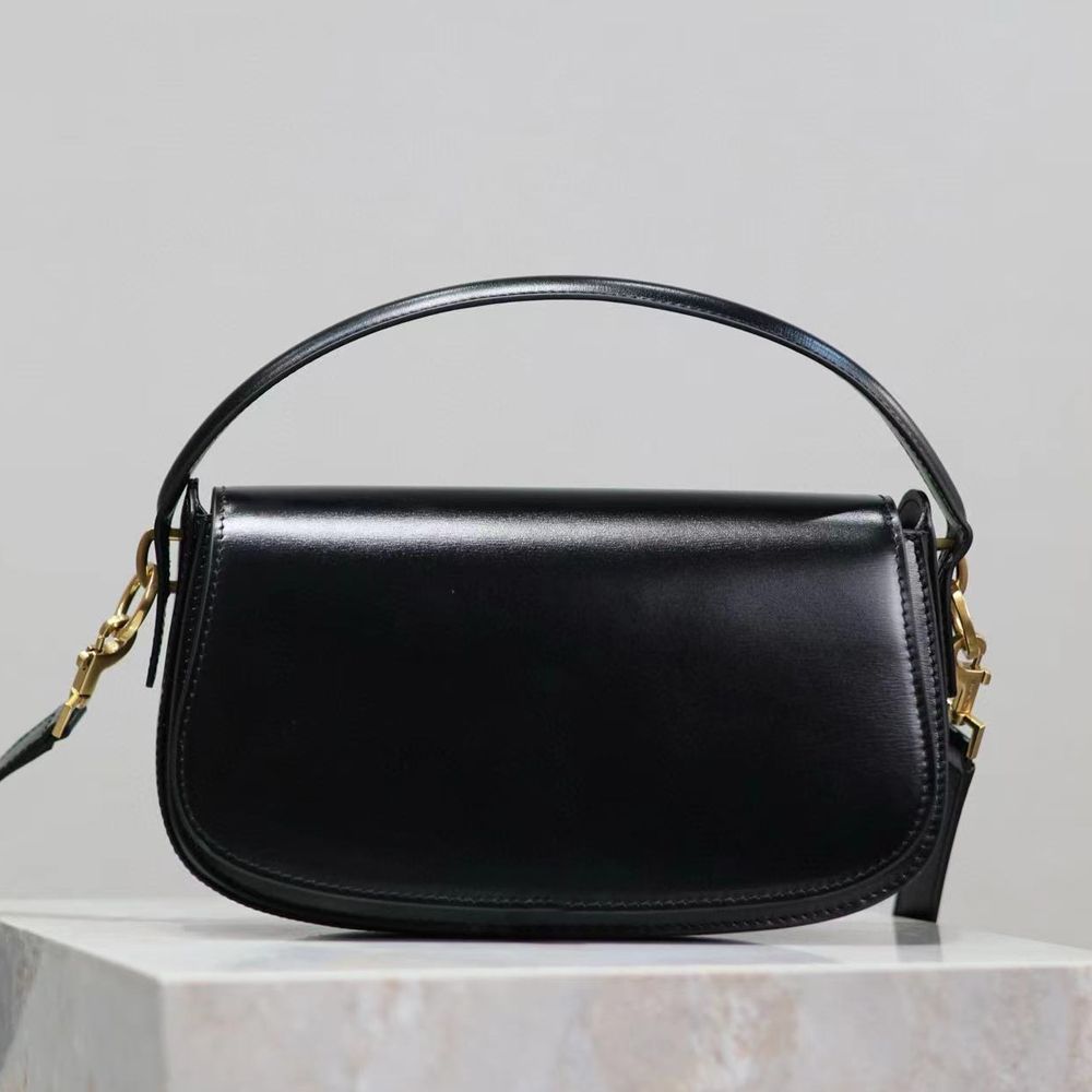 Luxery Designer Mirror Quality Designer Small Voltaire Handle Bags Half Moon Hobo 24cm Calfskin Leather Flap Women Handbags Crossbody bag