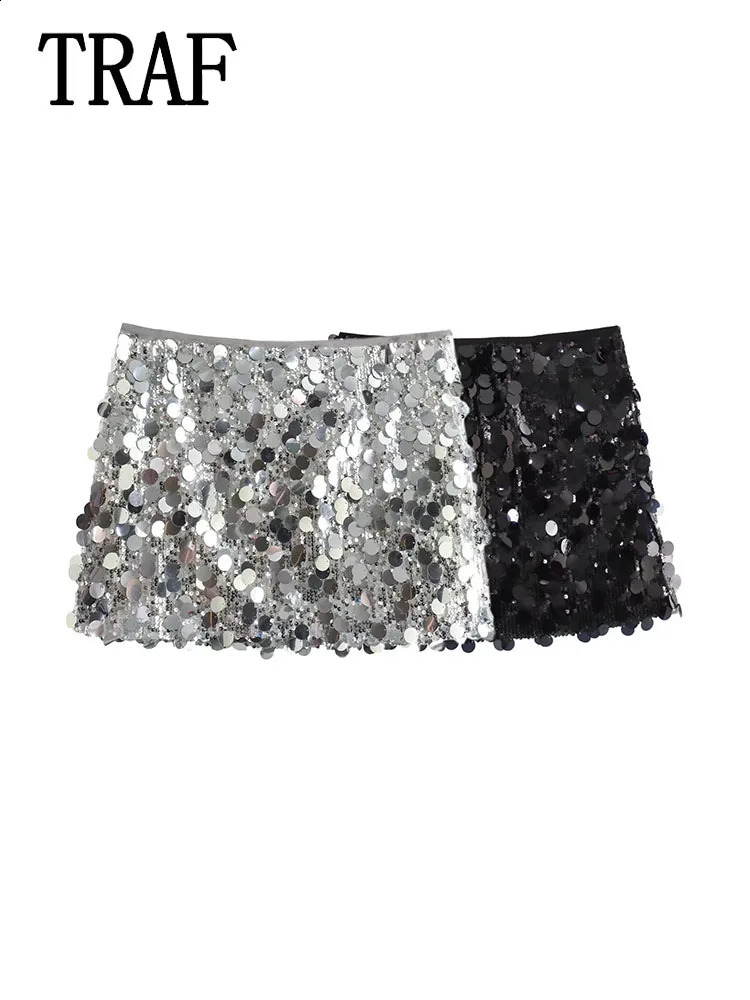Sexy Sequin Mini jupe sexy femme vestime y2k streetwear métallique streetwear jupe féminine jupe de mode 250617