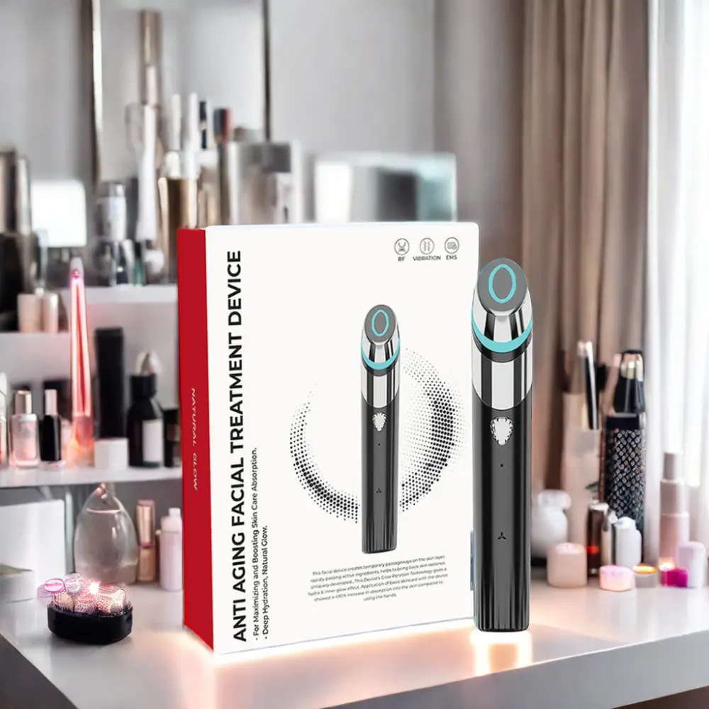 EMS Microcurrent Facial Beauty Device LED Skin Rejuvenation Instrument Face Tightening Facial Care Massager