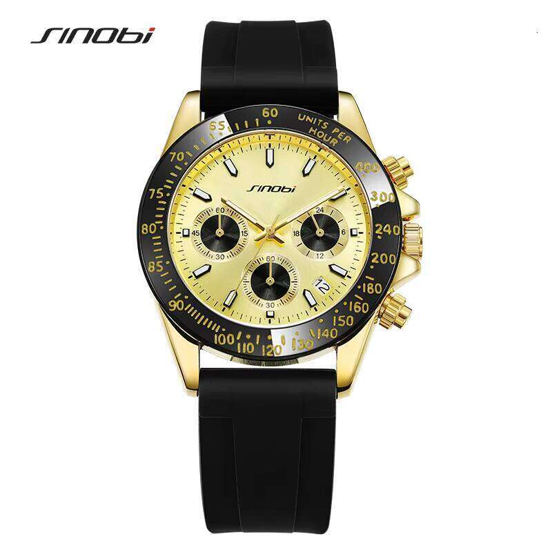 DHGadges Fashion Waterproof Sports Auto Date Wristwatches Relogio Hombre Chronograph High Quality Quartz Watch for Men
