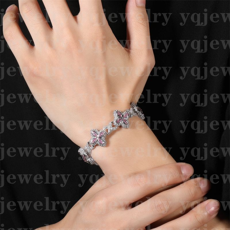 New Design luxury jewelry high-end Hip Hop Flower Chain Bracelets jewlery designer for women men designer bracelet designer jewelry