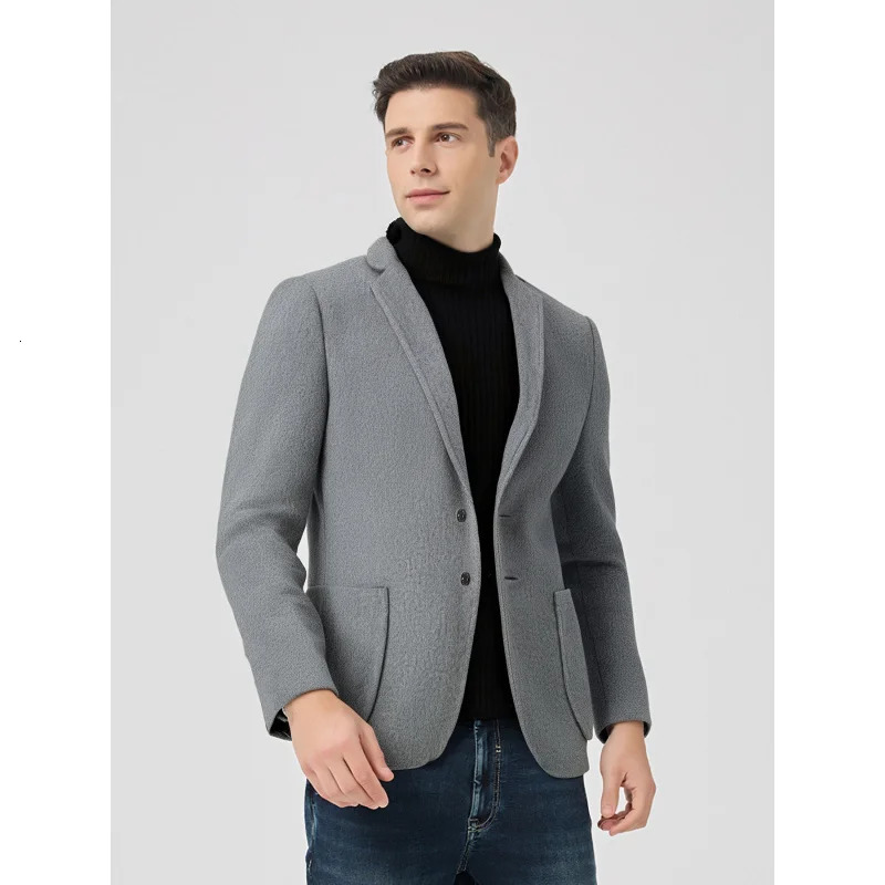 American Style Mens Spring and Autumn Business Casual Fashion Sports Classic Solid Color Single-Breasted Blazer Suit Jacket 250616