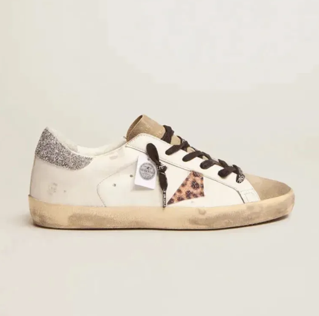 dirty shoes mid star sneakers women men casual shoes designer shoes Classic Doodle Style Fashion Sports Shoes silver glitter heel tab breathable sho