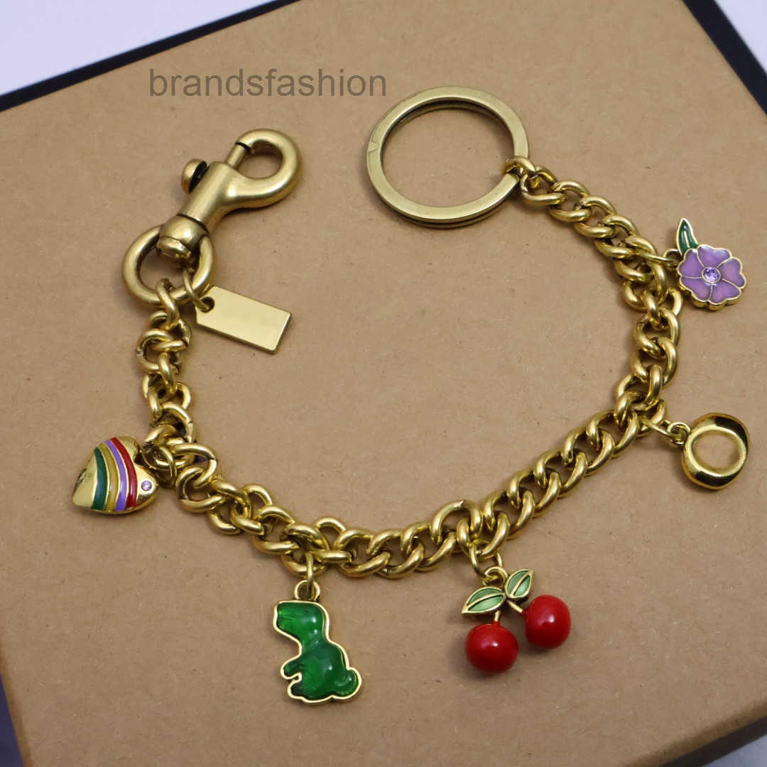 Fashion Bag Charm Luxury keychain for Women cute bag charms Keychains fruit Classic Pendant chain Fashion Key Rings quality Refreshing Style key cha