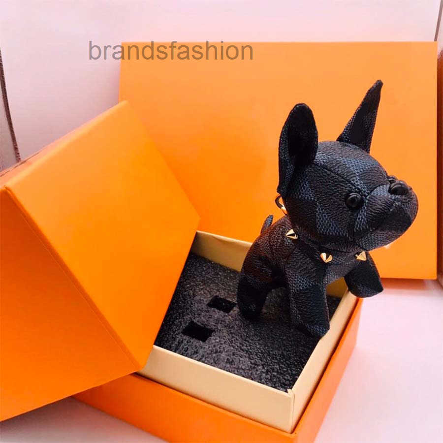 Keychains Designer Key Buckles Purse Pendant bag Dogs Design Luxury Doll Chains Keys Buckle 7 Colors with Box Optional 16-942NS5