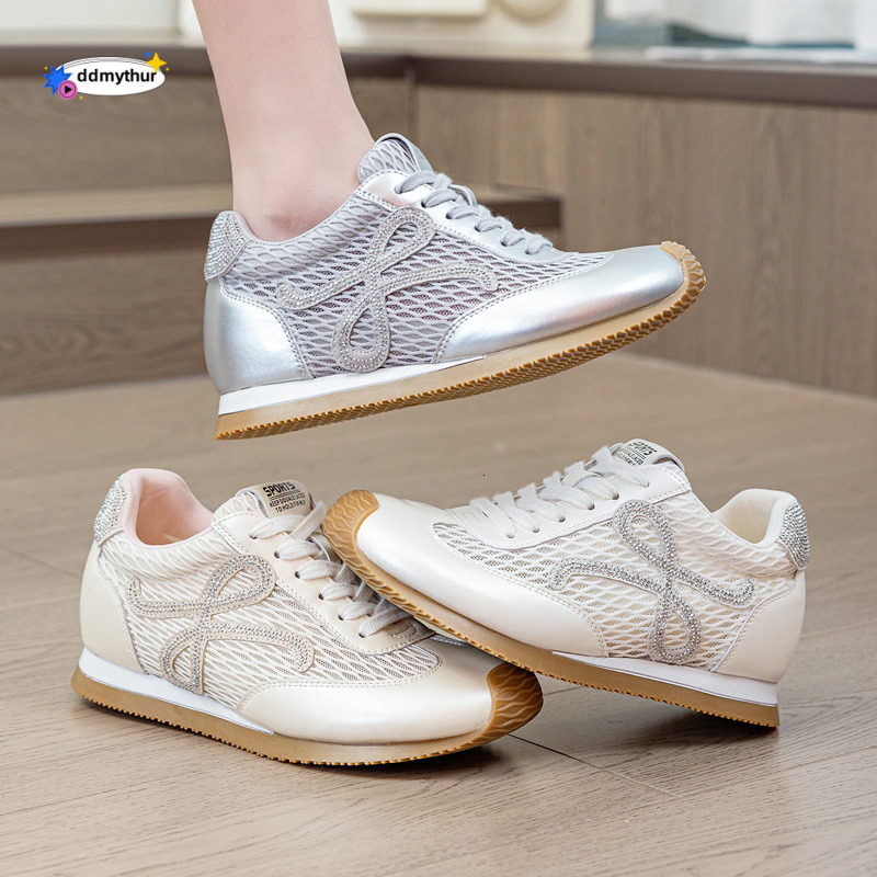 Women's Hidden Wedge German Training 2025 Summer New Small Size Shoes Versatile Cropped Genuine Leather Casual Sneakers ddmythur