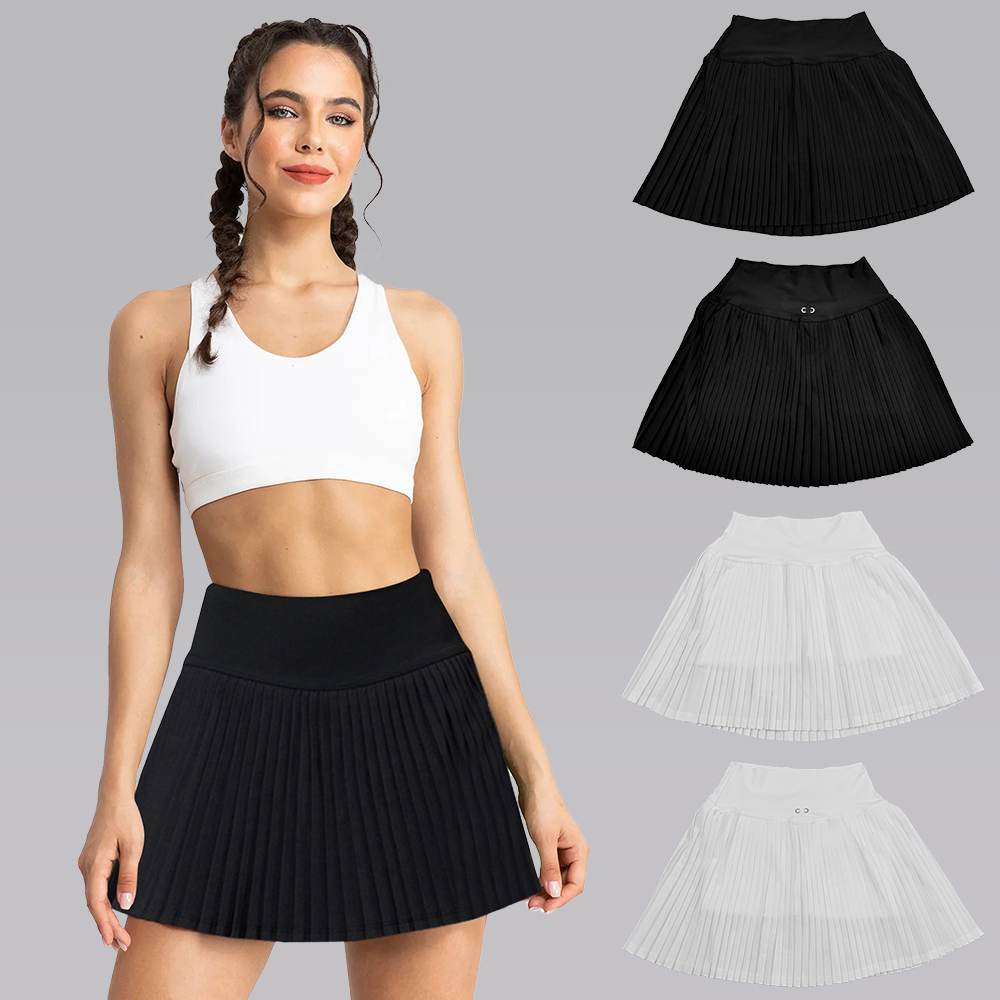 Athletic Tennis Skirt Women&#039;s - Moisture-Wicking Ventilated Design GymShorts YogaShorts Running Shorts-image-1079759822