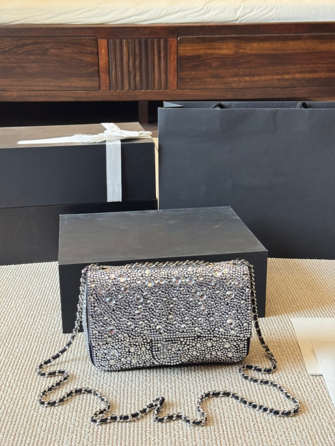 24S Luxury Diamond Evening Bags Bling Designer Bags Handle Mini Classic Flap Bag Crossbody Bag Luxury Fashion Women Leather Handbag Diamond Lattice