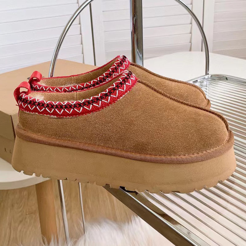 Designer Tazz Slippers For Men Women Tasman Fur Slides Ultra Mini Platform Boots Winter Warm Shoes Fashion Sheep Skin Ankle Boot Outdoor Womens Shoe