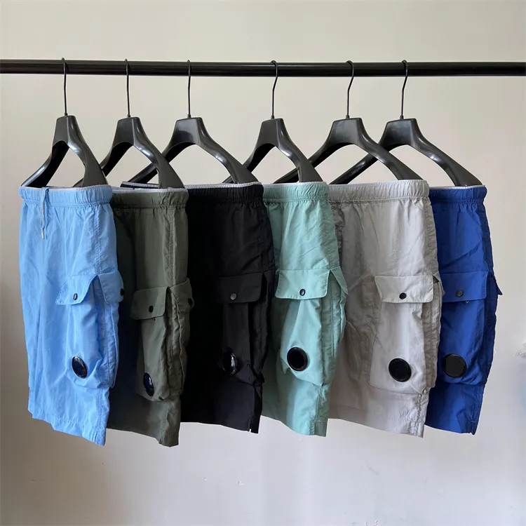 Summer Men Shorts with Pocket Lens Nylon Swim luxury Shorts Quick Drying Shorts Sports Casual Men's Cargo pants Loose 6 color