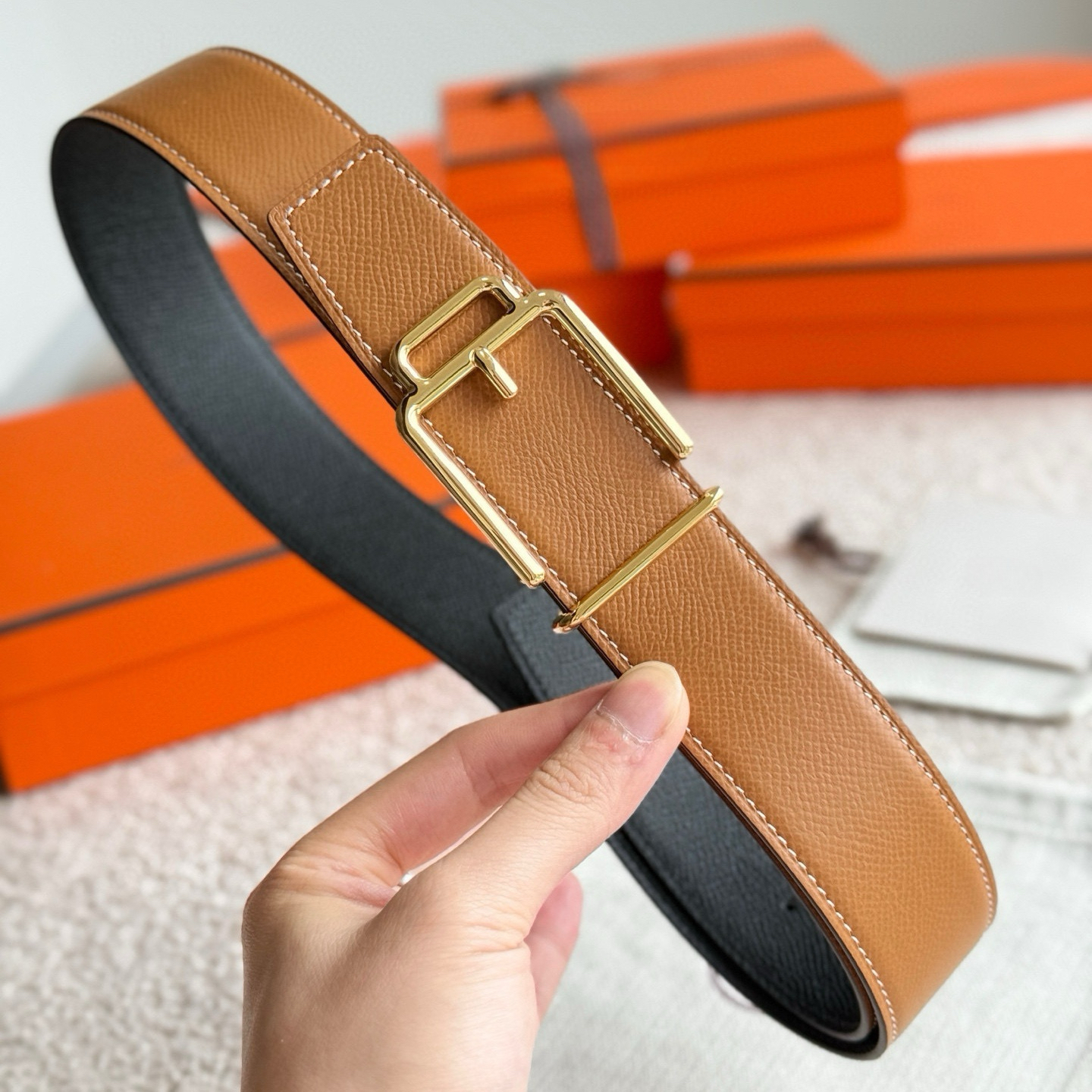10a Belts Designer Luxury Belt Men Dark Brown Belt Men Genuine leather belt width 3.8cm smooth buckle Reversible cowhide Belt High Quality mens belt