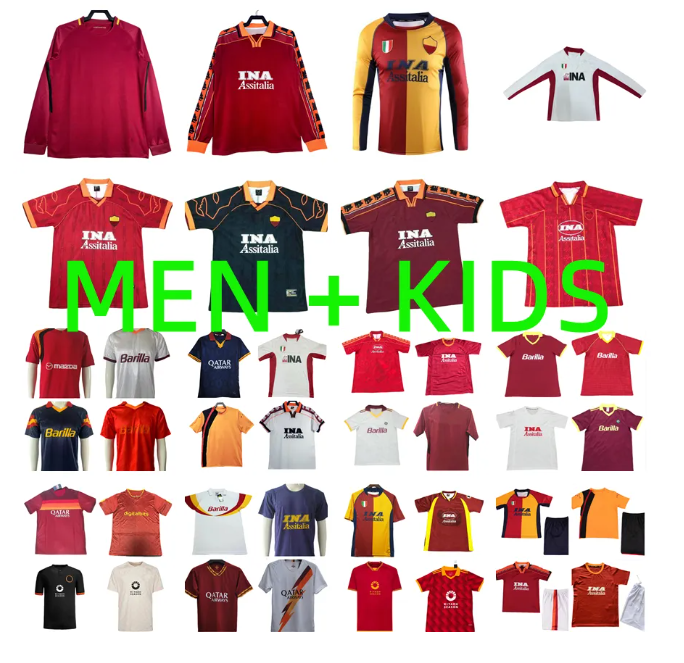 1989 1990 1998 1999 TOTTI NAKATA Mens Retro Soccer Jerseys BATUSTUTA CASSANO ALDAIR STATUTO CONTI GIANNINI Home Away vintage Football Shirts Short S