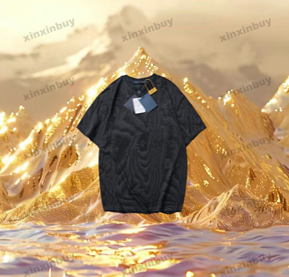 Xinxinbuy Men Designer Tee T-shirt 25ss arbre Patché annuel lettre jacquard manche courte Femmes verte noire kaki jaune bleu s-2xl