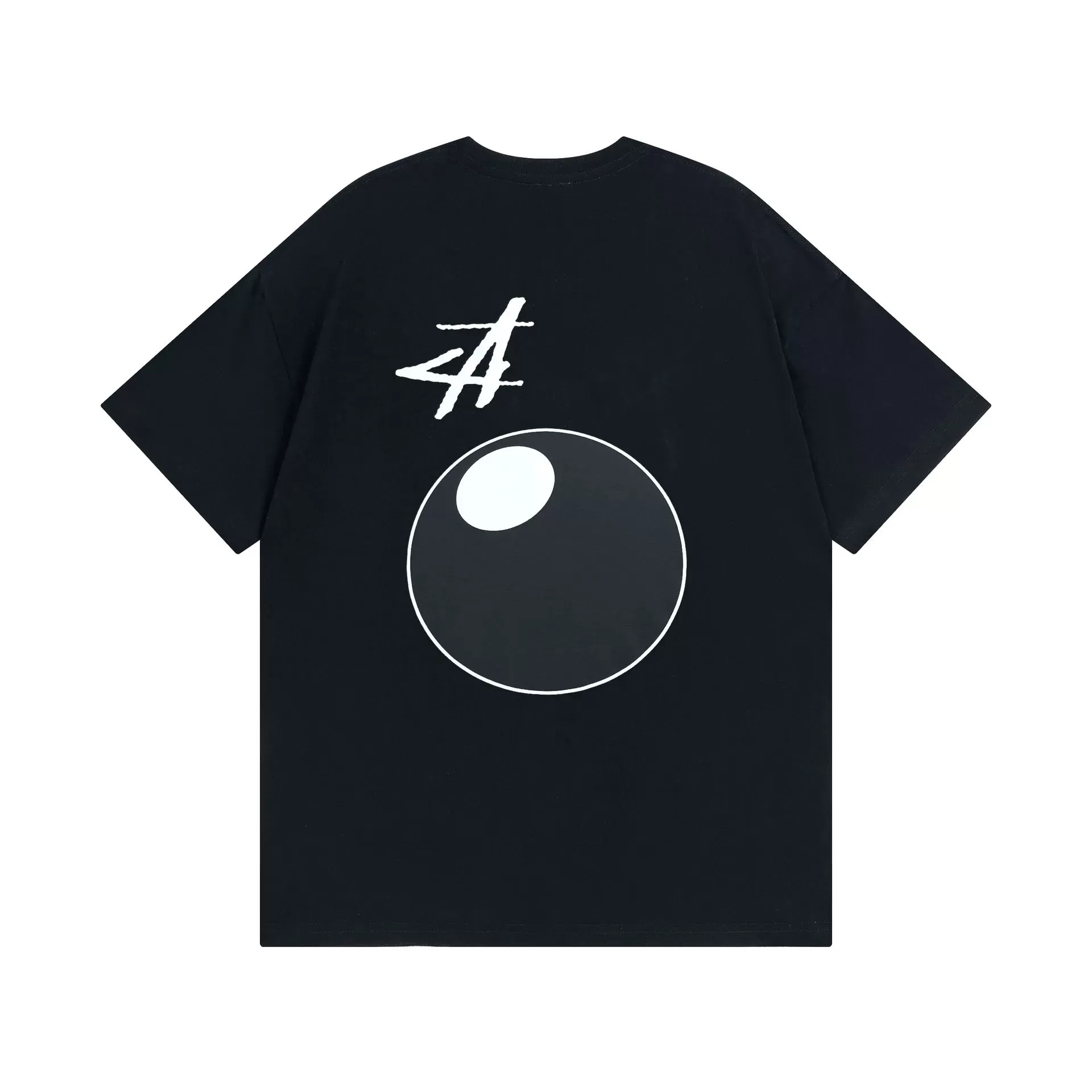 T-shirt graphique pour homme avec manches de sport décontractées – Lettres classiques imprimées sur un matériau en coton doux
