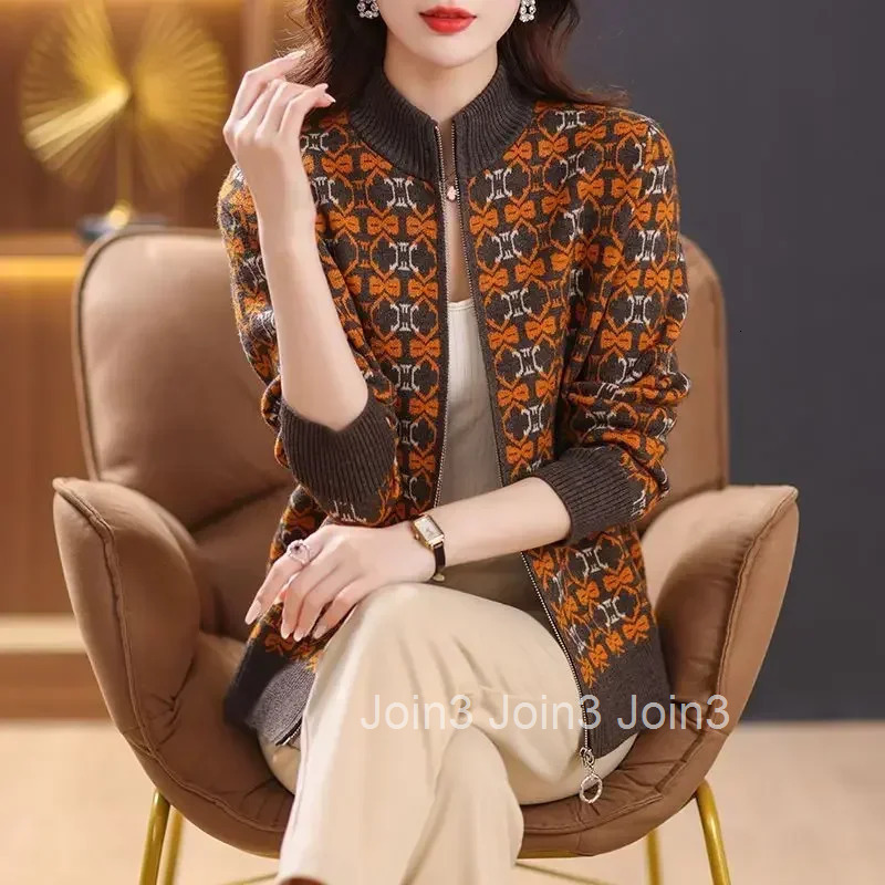 Knitted Bomber Jacket for Women Spring Autumn Zip-up Chic Fashion Baseball Coat Woman Trend 2025 Elegant Harajuku Sale