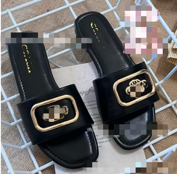 2025 New fashion summer designer sandal slippers Patent leather sandals Sexy sandals for women girls flat Heels Sandals 35-41 AA6A