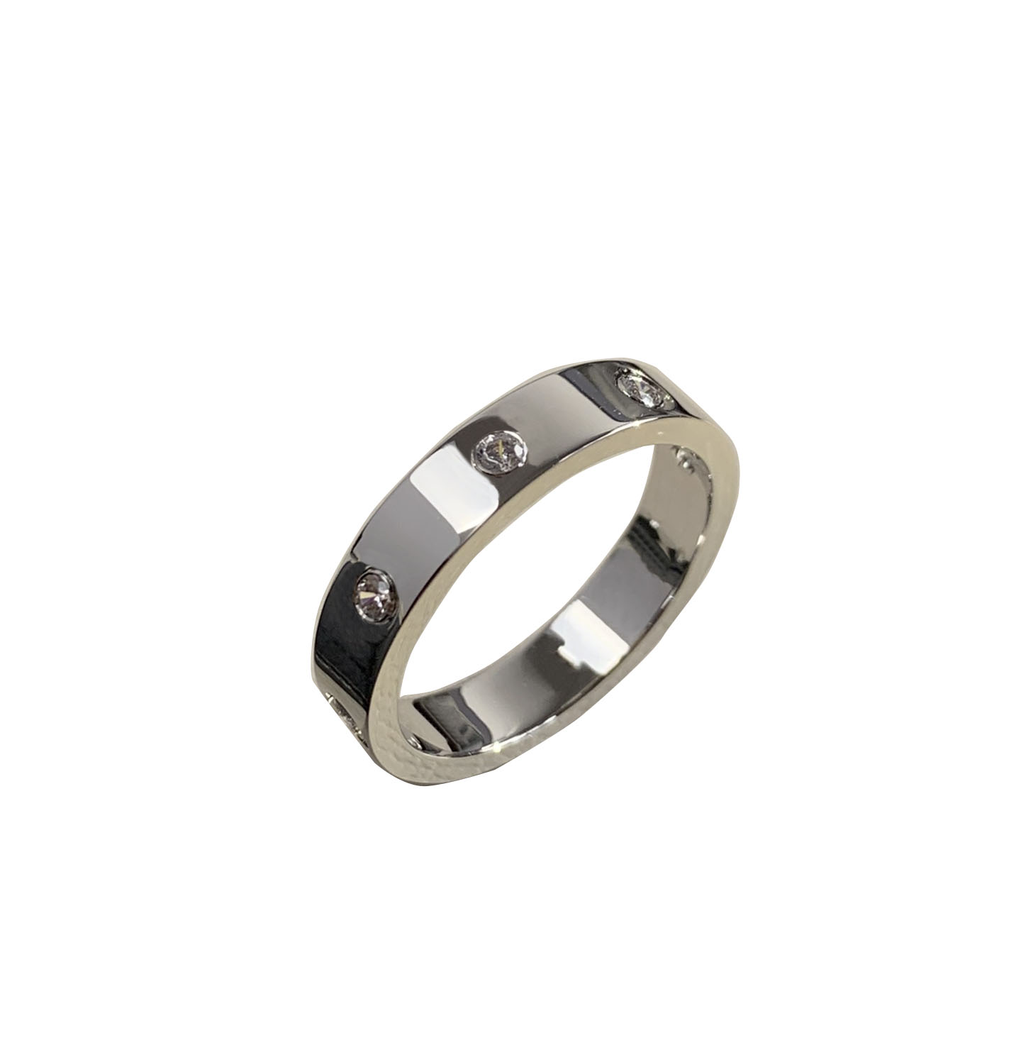 luxury narrow 6 diamonds ring designer ring women love ring 18k real gold plated ring designer jewelry proposal ring couple ring gifts with box Top