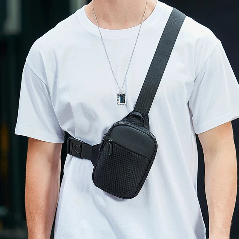Mini Chest Bag for Men Women Casual Sling Shoulder Crossbody Pack Nylon Waterproof for Outdoor Running Cycling Travel Phone Bags 250618
