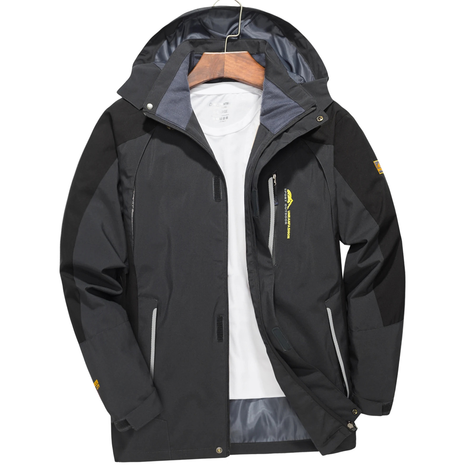 Mens Waterproof Hiking Jacket Large Size Windproof Windbreaker Camping Hunting Running Trekking Fishing Coat Men Outdoor250616