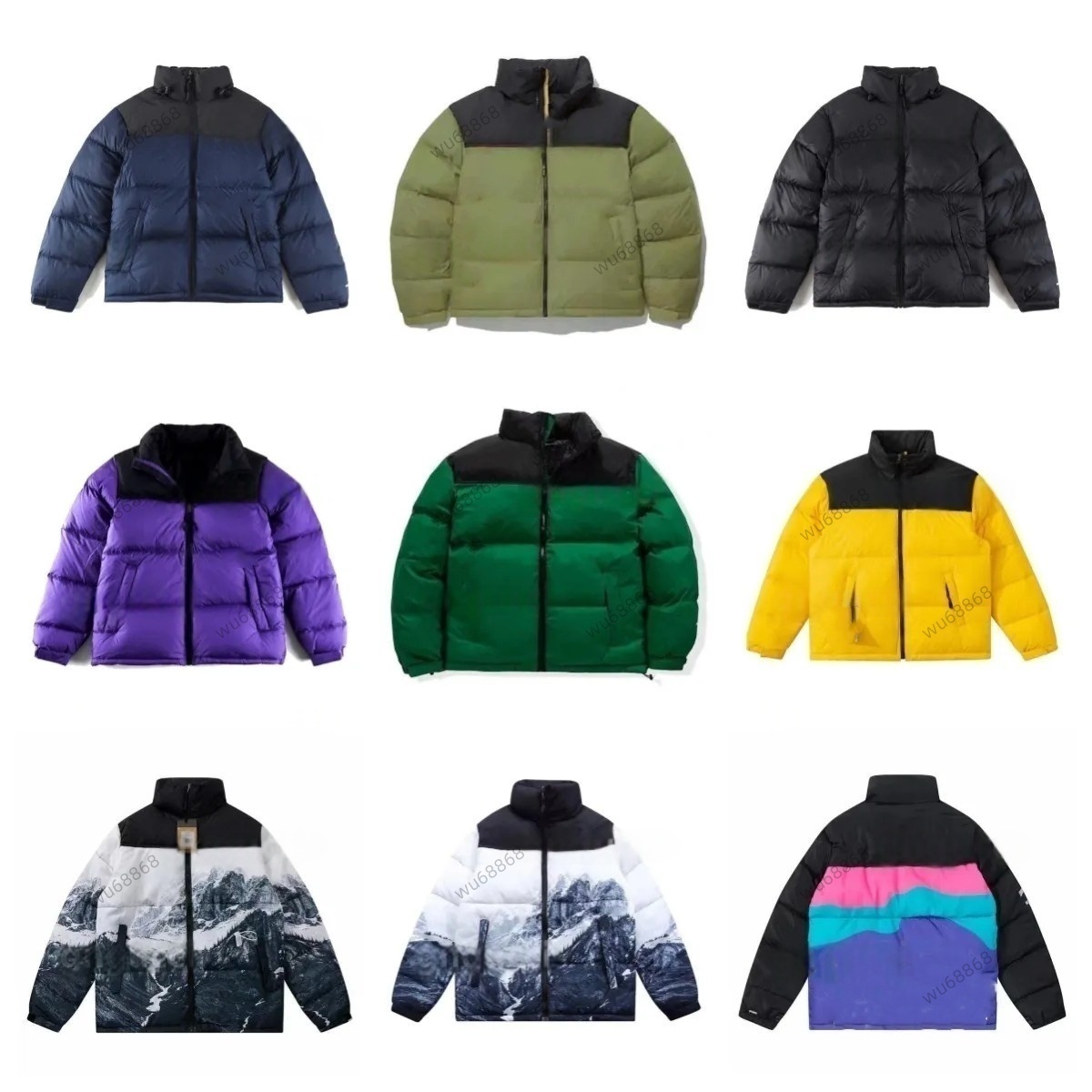 Unisex Puffer Down Jacket with Hood Warm Winter Outerwear Available in Size M-XXL