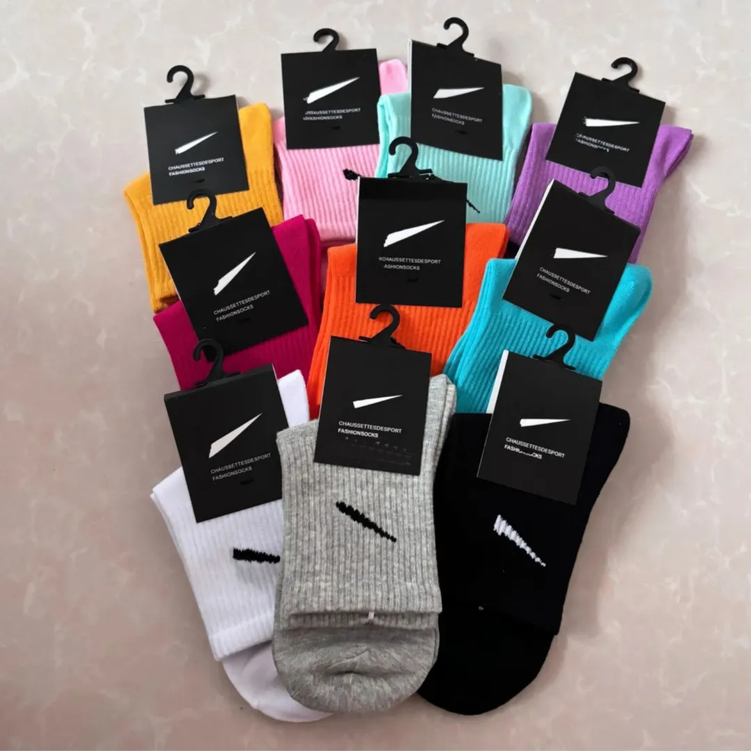 10Pairs Brand Women Cotton Style White Black Men Soft Breathable Sports Long socks Summer Winter for Male Socks