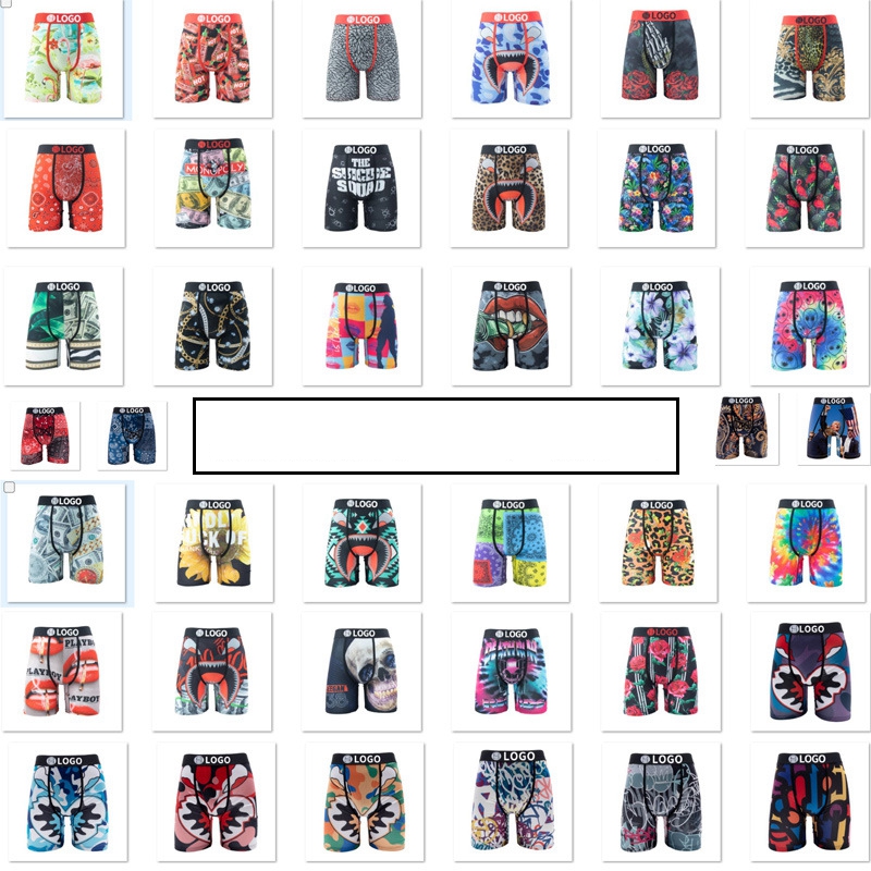 Size S-XXL Summer Designer PSDletters Printed Men's Graffiti Quick-drying Sports Underpants Boxer Briefs Mens Underwear Boxers Shorts