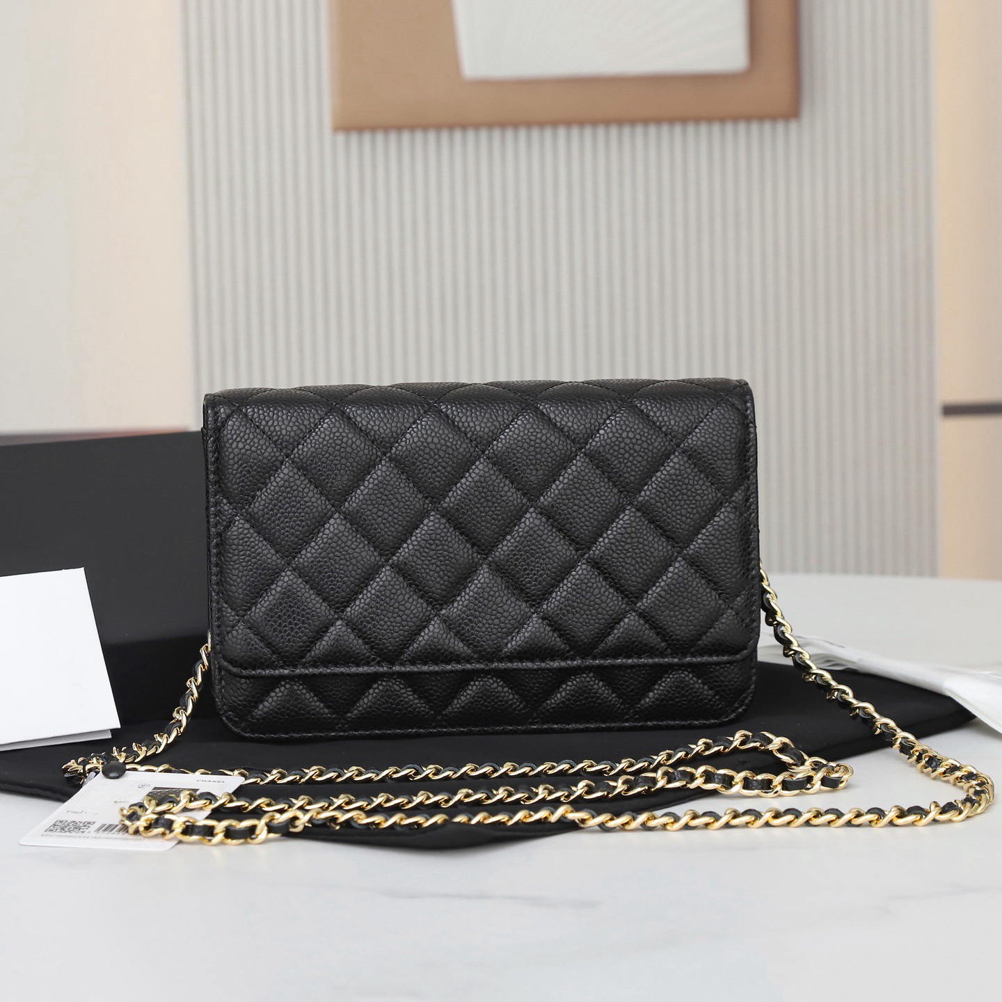 Designer bag caviar Lambskin Woccbag Women Grained Shiny Calfskin shoulder bag Crossbody bag luxurys Classic Hangbag Top Quality portable mini Pu-image-999866080