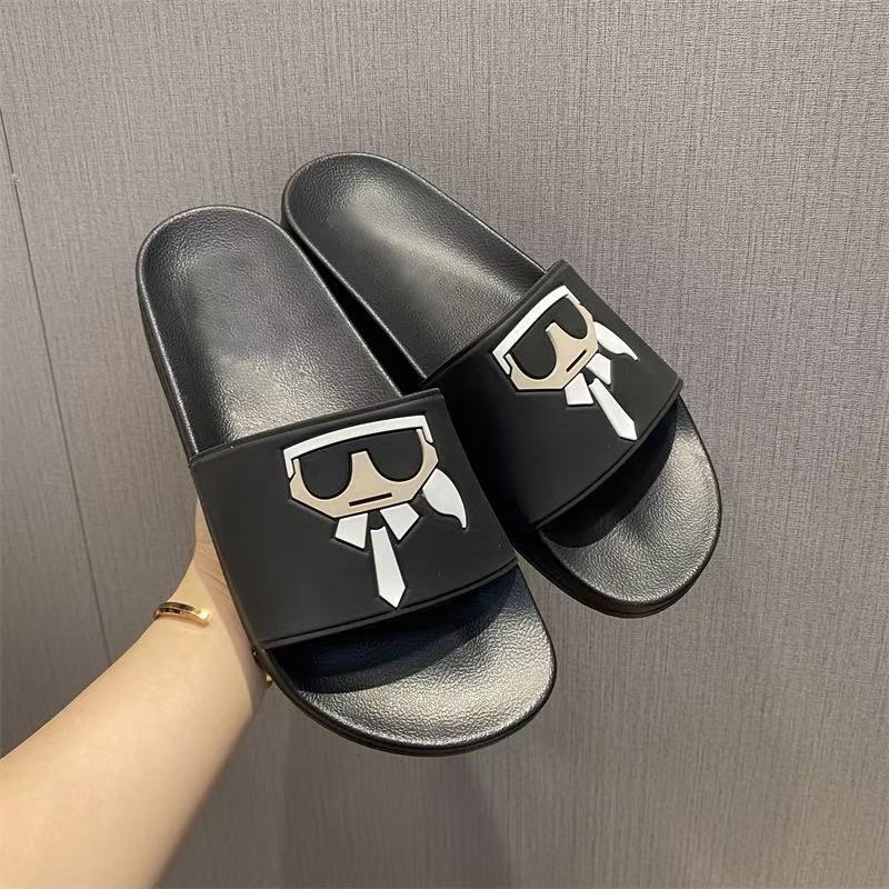 Summer karlagerfeldshoes Rubber Mule Slippers 7 Designer Beach sandal Woman Mens slipper Luxury Loafer leather sandale Sport pool slide sliders Flip