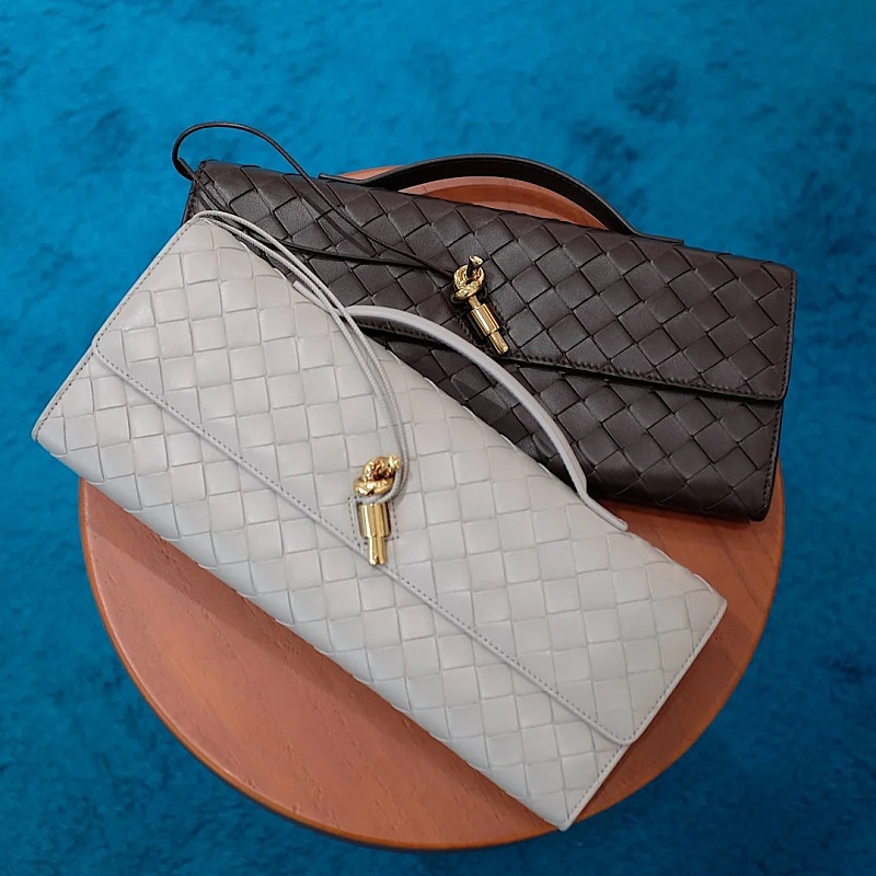 10a Andiamo clutch genuine leather bag woven sheepskin designer high-quality handbag with gift box