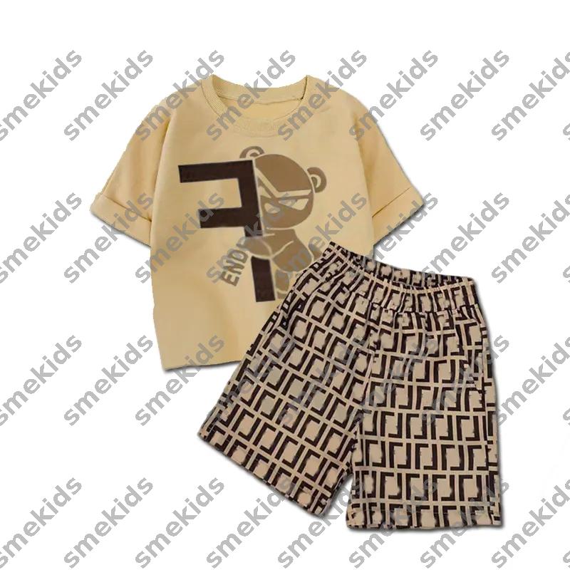 Kid Designer Two Piece Clothing Luxury Baby Sets Classic Tshirt Suits Childrens Summer Short Sleeve Letter Lettered Shorts Sport Shirt Baby Clothes