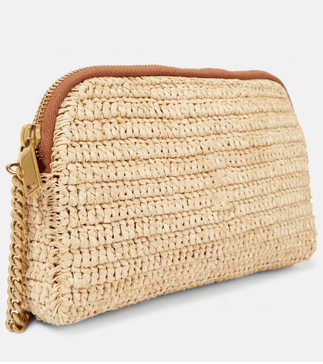 High-quality luxury designer women's fashion braided handbag cross-body bag women's gold chain handbag women's luxury one-shoulder cr
