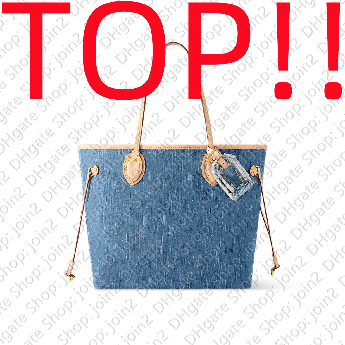 Blue Denim TOP. M13192 NF. GM / MM / PM Tote Cosmetic Bags & Cases join2