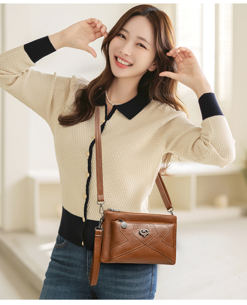 Free shipping 2025 new designer bag women's casual high-quality shopping bag simple light luxury soft leather women's handbag