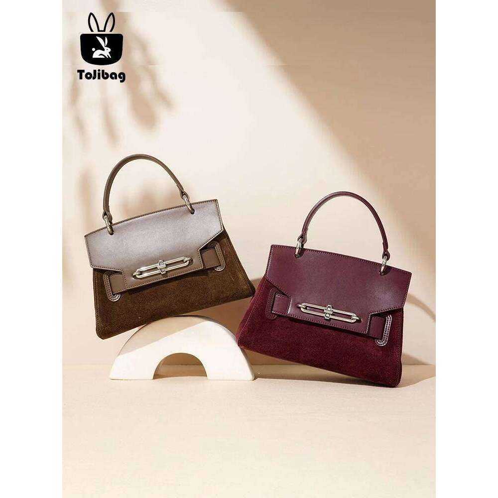 Women's Bags Designer Matte Genuine Leather Patchwork Women High-End Shoulder Bags For Commuting Simple Handbag Ladies Crossbody Bag