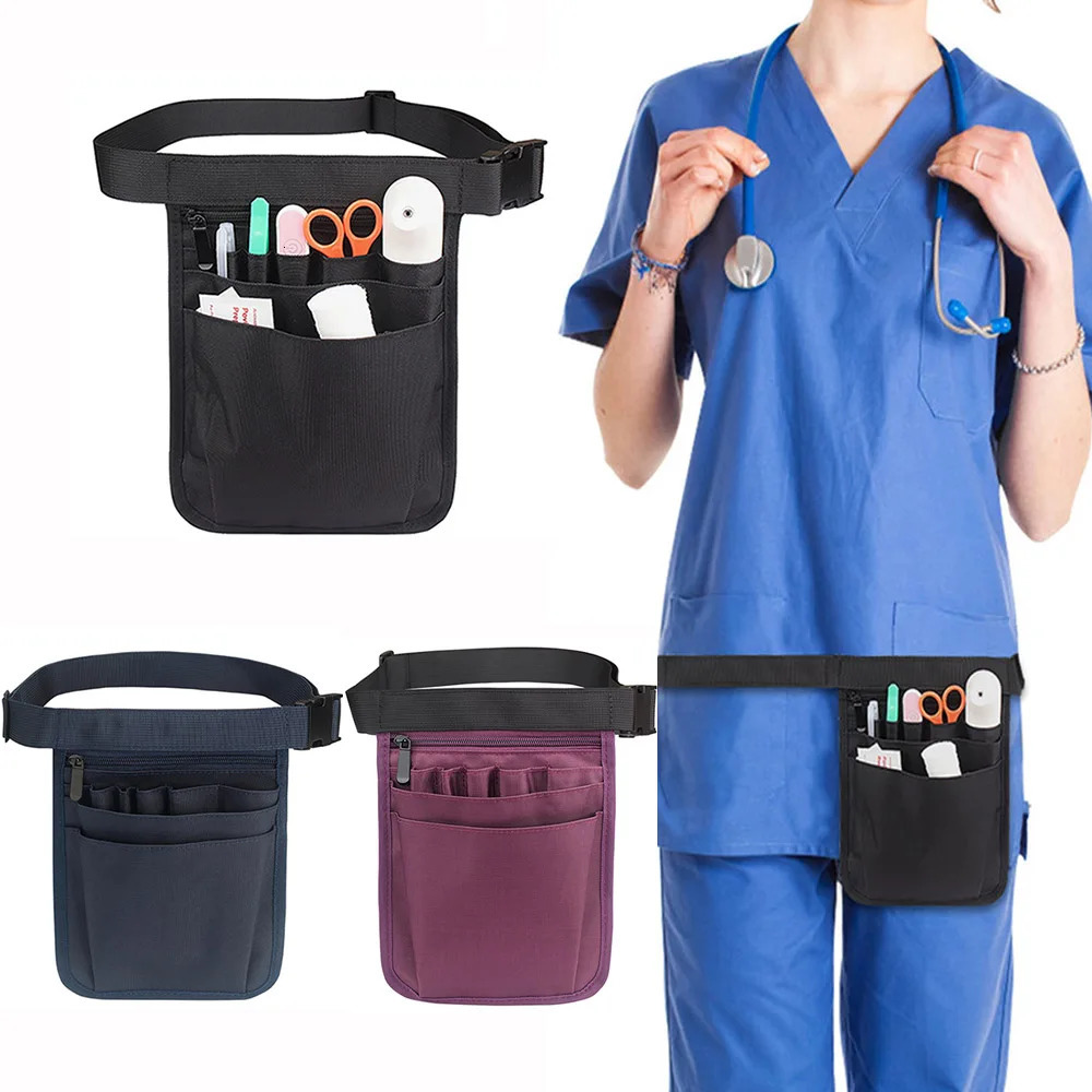 Waist Bag For Women Shoulder Pouch Case Nurse Organizer Bag Belt Extra Pocket Fanny Pack Nurse Nylon For Accessories Tool 250618
