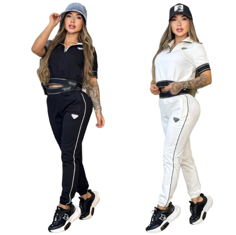 Designer Tracksuit Two Piece Set For Women Silm Pants Suit Womens 2 Pieces Jogger Short Sleeve Sexy Fashion Tights Suits Woman Outfits